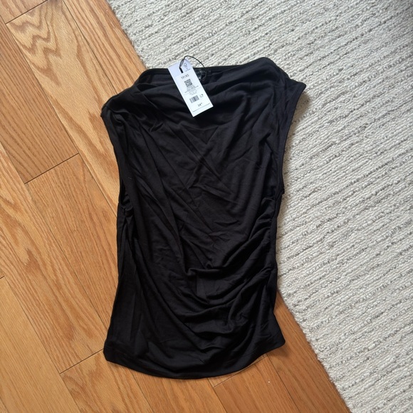 Dynamite Black Ruched Tank - Picture 2 of 2